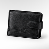 Leather wallet with closure