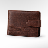 Leather wallet with closure