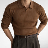 Retro knit long sleeve shirt