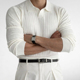 Retro knit long sleeve shirt