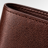Leather wallet with closure