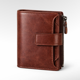 Leather wallet with closure 4 in 1