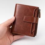 Leather wallet with closure 4 in 1