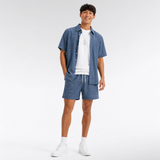 Summer Men's Cotton Linen Texture Lapel Short Sleeve Shirt & Shorts Set, Loose Comfortable Breathable Daily Casual Two-Piece Outfit