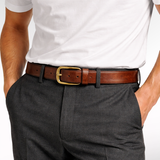 Retro casual leather belt