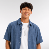 Summer Men's Cotton Linen Texture Lapel Short Sleeve Shirt & Shorts Set, Loose Comfortable Breathable Daily Casual Two-Piece Outfit