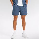 Summer Men's Cotton Linen Texture Lapel Short Sleeve Shirt & Shorts Set, Loose Comfortable Breathable Daily Casual Two-Piece Outfit