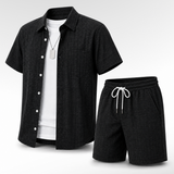 Buy 1, Get 4 — Men’s Summer Shirt & Shorts Set + FREE T-Shirt & Necklace