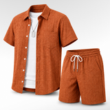 Buy 1, Get 4 — Men’s Summer Shirt & Shorts Set + FREE T-Shirt & Necklace